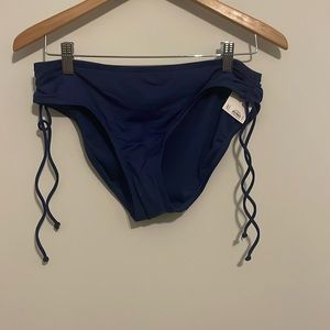Apt 9 Blue Adjustable Tie Side Bikini Bottom Sz M NWT